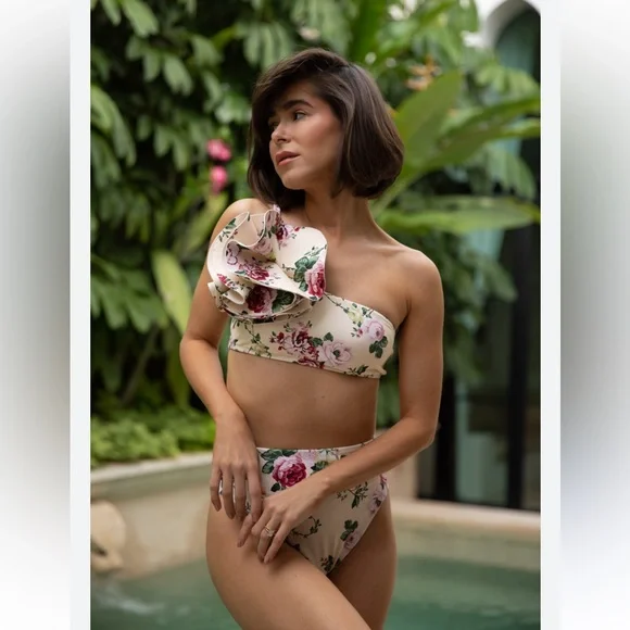 NWT Antonio Melani x The Style Bungalow Miraflores Floral Top & Bottom Swim - Picture 10 of 16